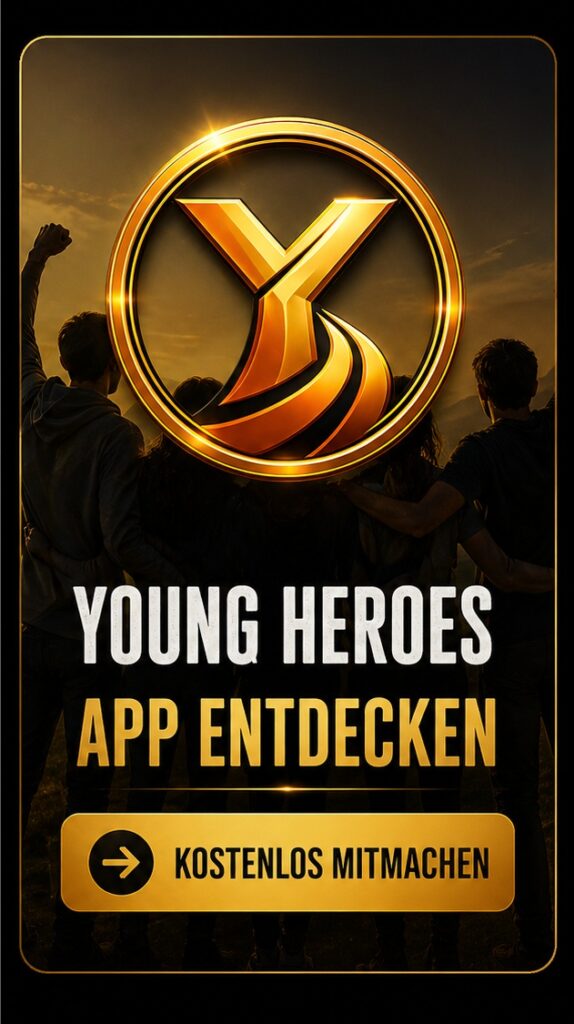 Junge Helden Young Heroes Trainingsplattform für Jugendliche Coins sammeln